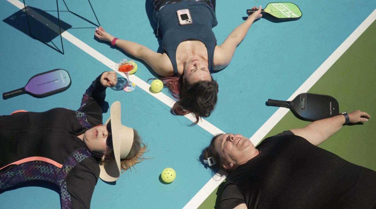 Leigh_Anne_West_as_Camille_Catherine_Curtin_as_Jane_Carol_Ann_DeMarco_as_Frances__in_Pickleball_is_Life2