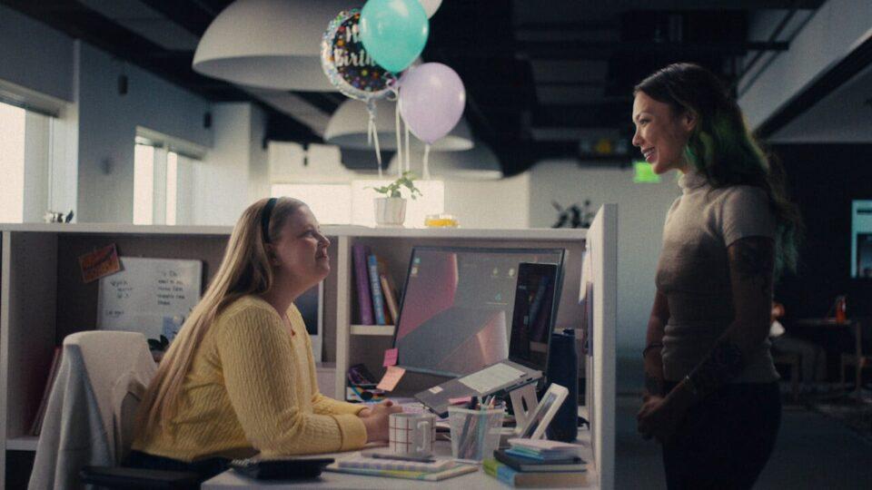 cake - mystic film festival - narrative short - featured image - two characters smiling at each other