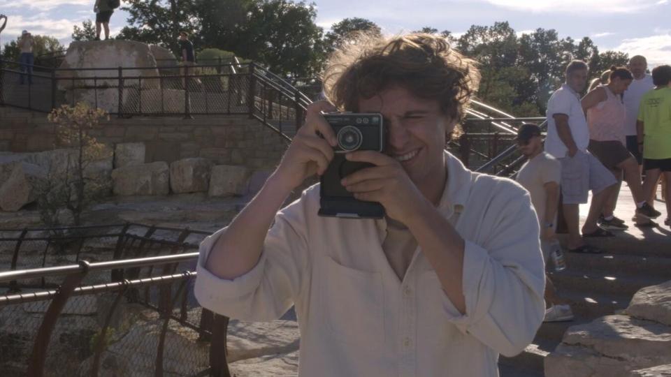 In the Mystic Film Festival submission "The Long Run," a character is seen holding a camera.